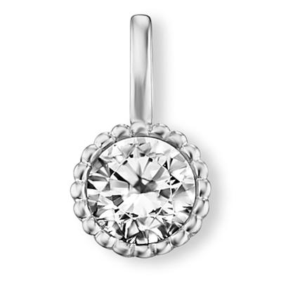 Kette mit Anhänger ONE ELEMENT "Zirkonia Anhänger aus 333 Weißgold", silber, Halsketten, Damen, Weißgold 333, Zartes Emblem – unaufdringlich und dennoch ausdrucksstark