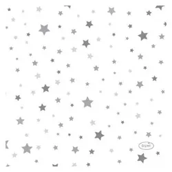 Duni, Servietten, Servietten Silver Stardust 24 x 24 cm (24 x 24 cm)