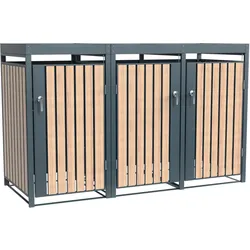 Westmann Mülltonnenbox "Planta" für  3x 240 L,holzoptik,