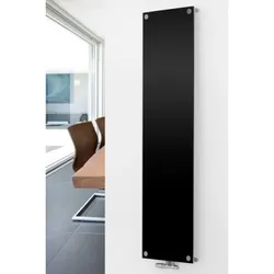XIMAX Paneelheizkörper, Raumheizkörper P1/G mit Mittenanschluss, Glas in Schwarz - 1800x445x63 mm, 616 Watt