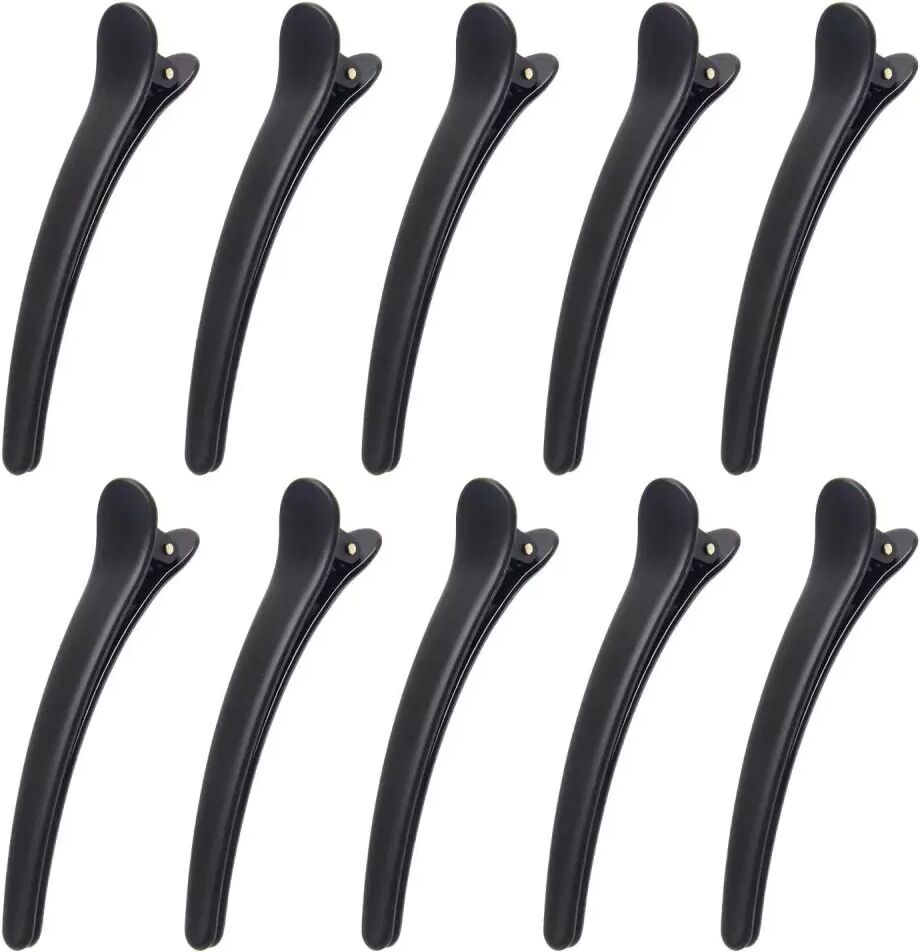 INF Professionelle Friseursalon-Haarnadeln aus schwarzem Kunststoff mit einer Zinke 7,8 cm
