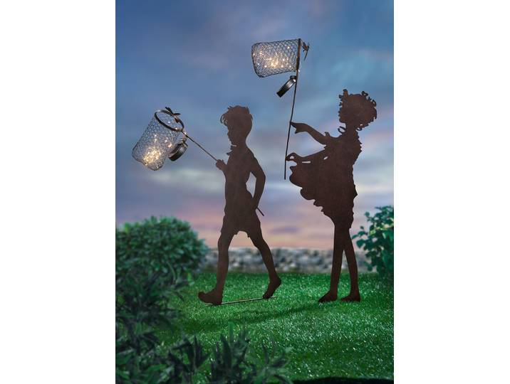 Kinder mit Solar-Kescher, Schwarz, Mädchen