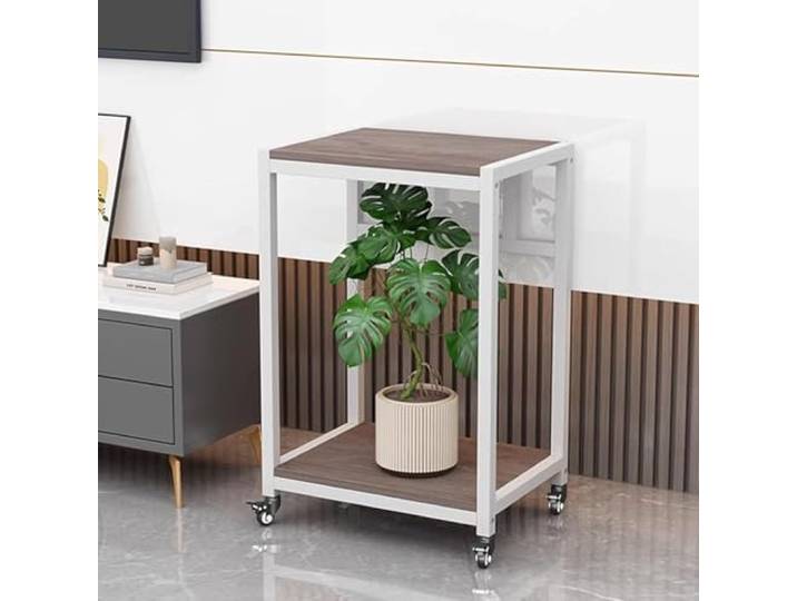 Holzmaserung Züchter Tank Regale für Zuhause, Aquariumständer, rollende Schildkröten-Tankhalterung für Ausstellungs-Topfpflanzen, robustes Wasserpflanzenregal, Tischplatte für Büro, Graueiche, 80 x 30