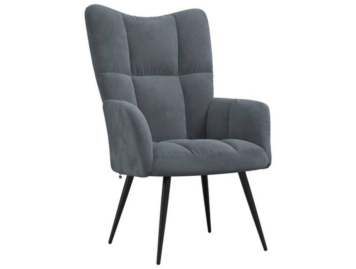 vidaXL Relaxsessel, Sessel Dunkelgrau Samt
