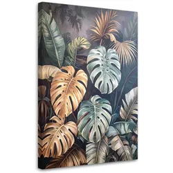 WANDBILD, Monstera-Blätter Dschungel Natur Pflanzen