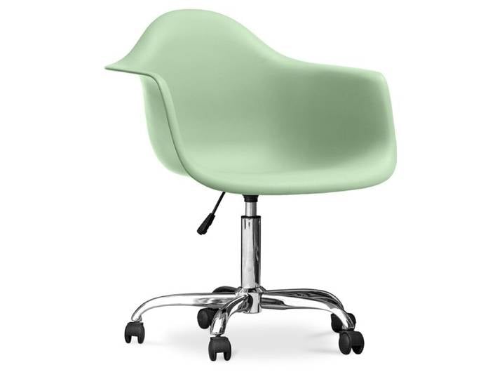 Chaise de bureau avec accoudoirs - Chaise de bureau à roulettes - Emery Vert pastel