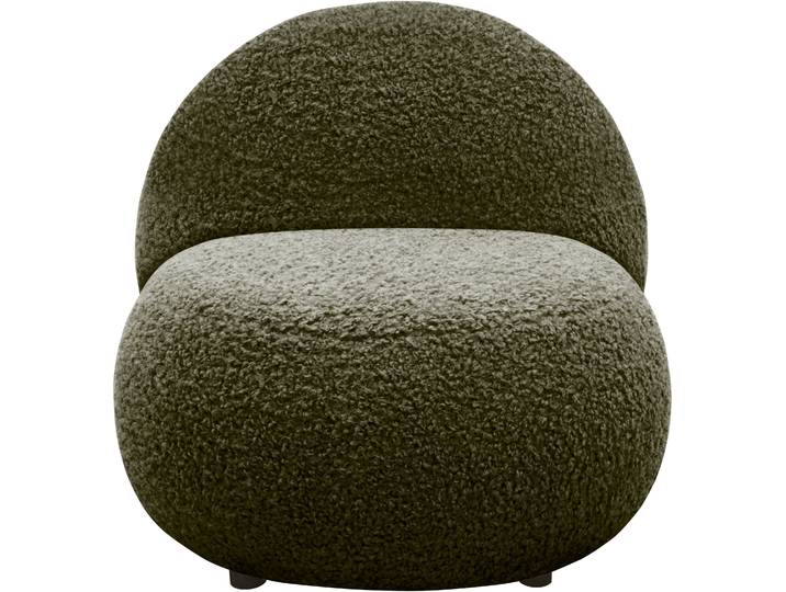 Sessel HOME AFFAIRE Mithras II Cocktailsessel, organische Formensprache, Solitär Sessel , grün (dunkelgrün), B:73cm H:76cm T:75cm, 100% Polyester, Sessel, Sessel, Bouclé oder Fellimitat; Lieferzeit nur ca. 2 Wochen