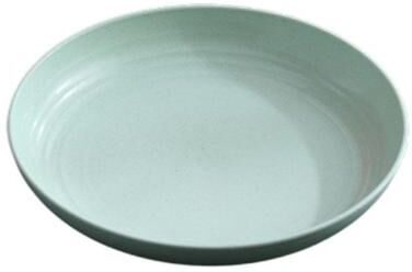 Inspired Deals Eco Friendly Wheat Straw Round Fruit Plate, Durable & Microwave Safe 10 Inch green