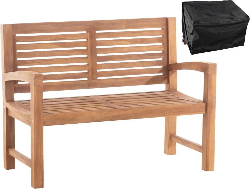Sofa aus Teakholz 120 cm - Gartenmöbel - inklusive Schutzhülle für Langlebigkeit | Inhaltssatz: Halden