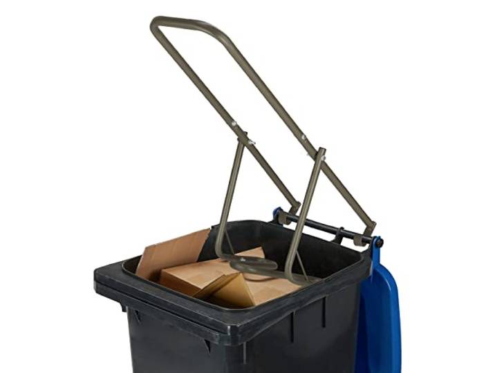 Relaxdays Compacteur déchets\, pour Poubelle\, écraseur Ordure\, Non Recyclable\, 41x35x95cm\,Plastique\, Manuel\, Acier\, Brun