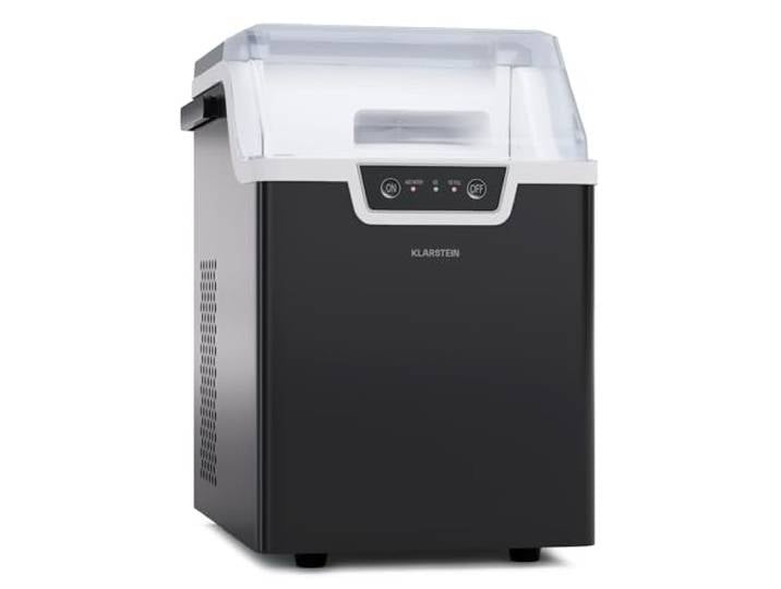 Klarstein Nugget-Eiswürfelmaschine für Zuhause, Camping & Gastro, 170W Mini-Eiswürfelmaschine Klein, 4 Min Schnellbetrieb, LED Display, Schnelle Eismaschine für Nugget Eis, Selbstreinigend, 12kg/24h