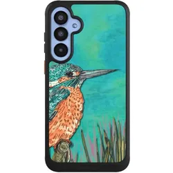 Nivocase Hülle für Samsung Galaxy A55 5G Handyhülle NIVOcore Case Schwarz Malerei Tiere Vogel (Samsung Galaxy A55), Smartphone Hülle, Schwarz