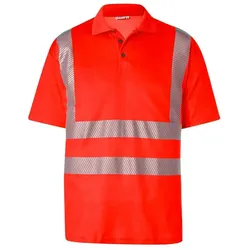 Warnschutz Poloshirt 180g/m2 "REFLECTIQ" UV-Schutz - S - warnrot