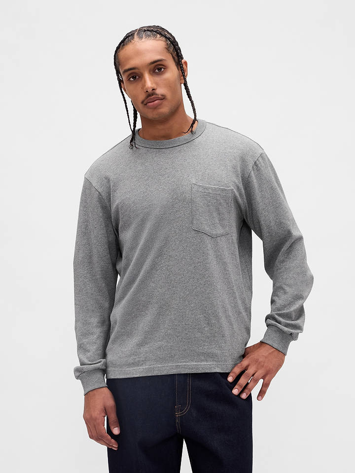 GAP Longsleeve in Grau - S