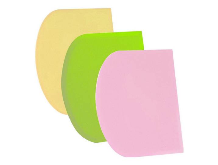 LuxusKollektion Teigschaber Teigschaber Set 3 Stk. Kunststoff Flexibel Kuchenschaber