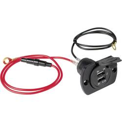 AS Schwabe USB 2fach Einbaudose Caravan, schwarz USB 2fach Einbaudose Caravan, schwarz Belastbarkeit Strom max.=2.1 A 61499