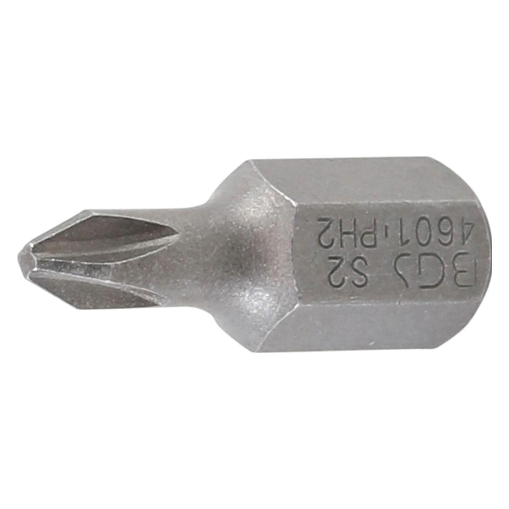 BGS Bit Antrieb Aussensechskant 10 mm (3/8") Kreuzschlitz PH2 (Bit-Halter) (4601)
