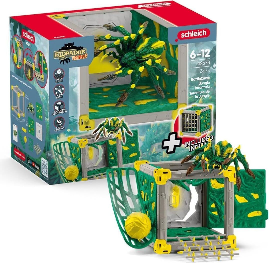 Schleich Eldrador Creatures 42678 BattleCave Jungle Tarantula Arena Expansion