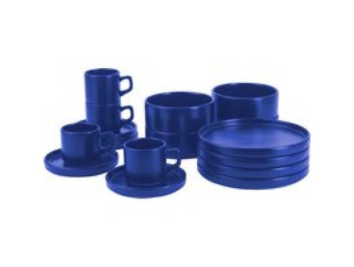 MÖVENPICK Set de vaisselle scandinave en faïence (Bleu)