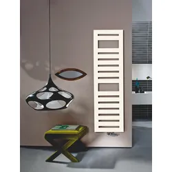 Zehnder Design-Heizkörper Metropolitan Spa, Serie MET-080-040, weiß RAL 9016, 805 x 39 x 400 mm, Bad- und Handtuchheizkörper mit flächiger Wärmewirkung und höhenverstellbaren Handtuchöffnungen