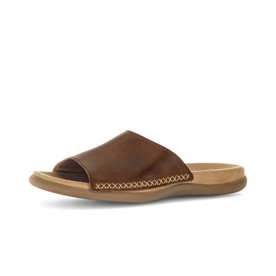 Pantolette GABOR "Pantolette", Damen, Gr. 44, braun, Schuhe Pantolette
