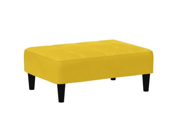 smnyxs Fußhocker, 77 x 55 x 31 cm, Velours, Gelb Hocker, Sperrholzrahmen, weiche Haptik, Sofa, Liegesessel, Zusatzsitz, modernes Interieur