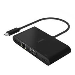Belkin USB 2.0 Adapter [1x USB-C® - 5x HDMI®, RJ45, USB 3.0, USB-C®, VGA] 0 cm AVC005btBK