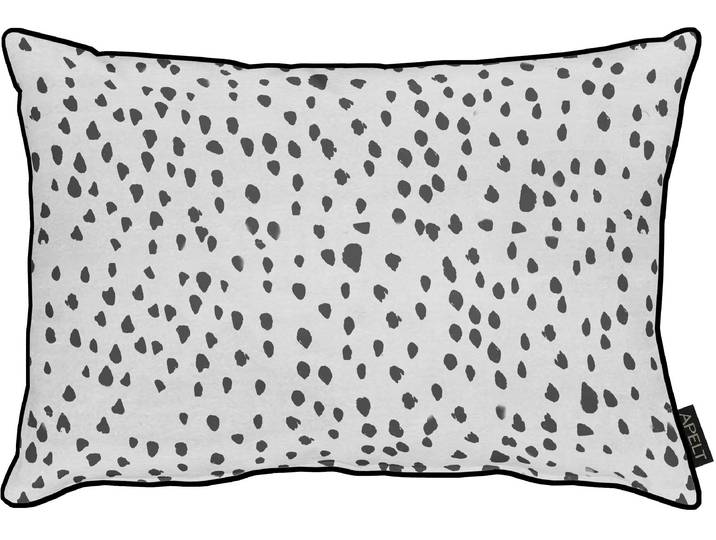 Dekokissen APELT Jimmy Gr. 1, grau (grau, schwarz), B:35cm H:5cm L:45cm, Polyester, Dekokissen_Sitzkissen_Kissenhüllen, Dekokissen
