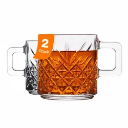 Pasabahce Timeless Mug mit Henkel - 2er Set, 195ml