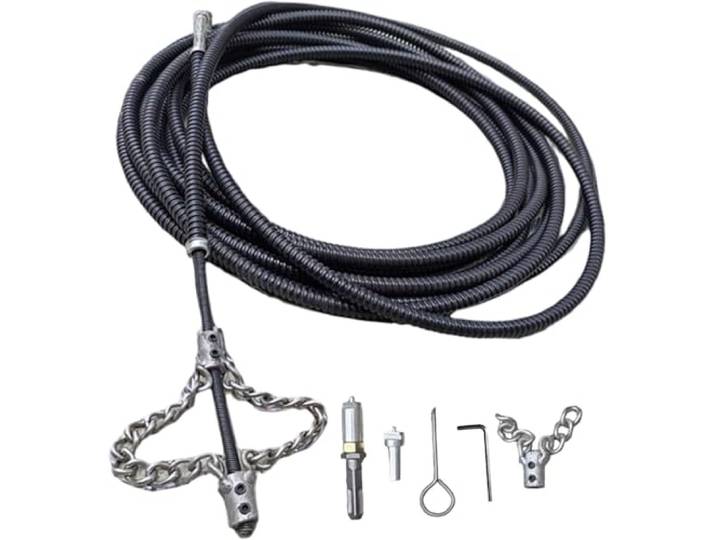 Reinigungsset Rohrreinigungsspirale,Flexibler Rohrreiniger,Ketten Aufsatz Bohrmaschinen Aufsatz FüR Waschbecken,Badewanne Und Dusche,Robuste,Flexible Kettenkopfeinheit,Die Abwasserrohrreinigung,