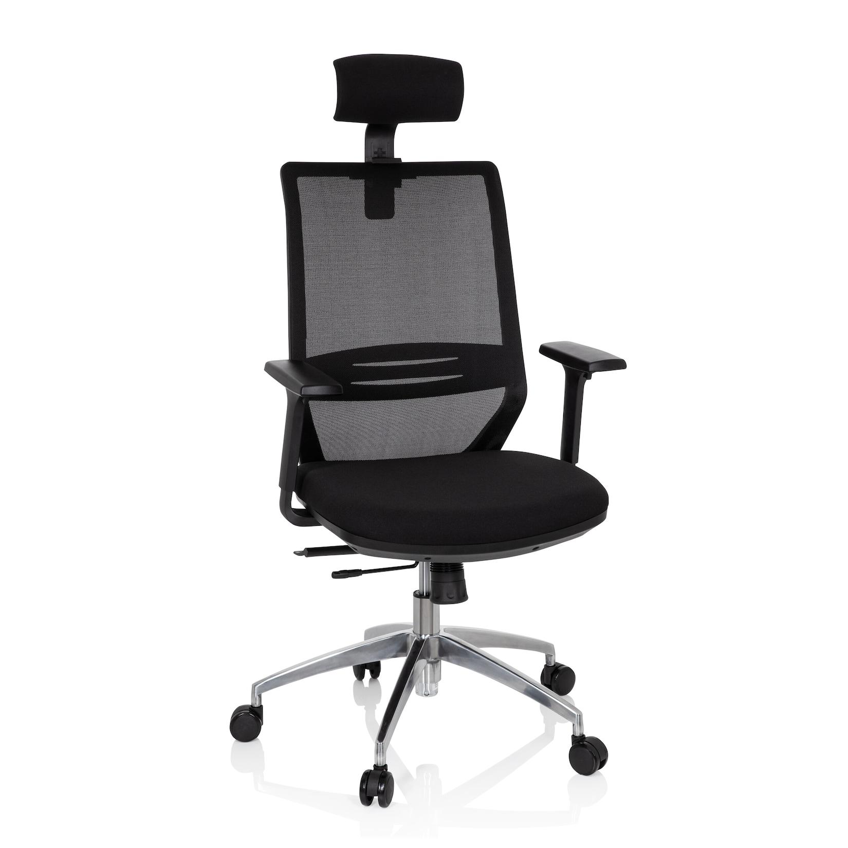 hjh OFFICE Profi Bürostuhl PROFONDO PRO Stoff / Netzstoff mit Armlehnen (höhenverstellbar)