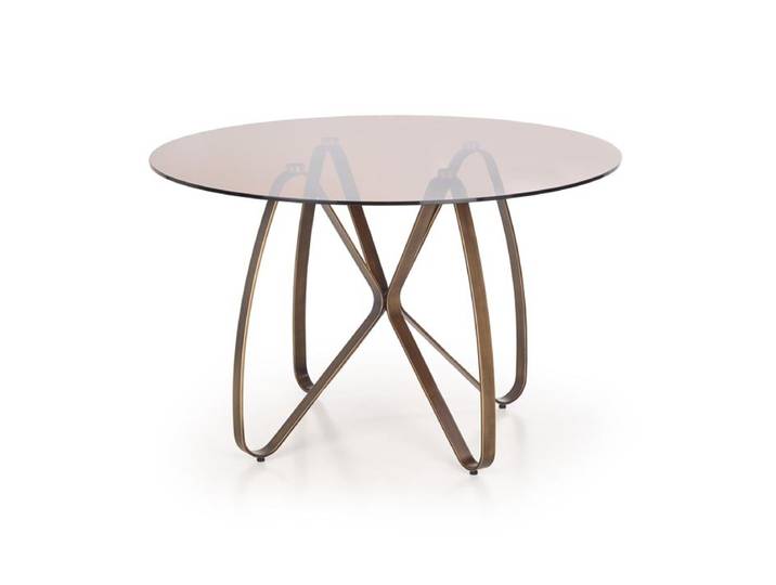 Table Design Bronze Et Verre Teinté Mick