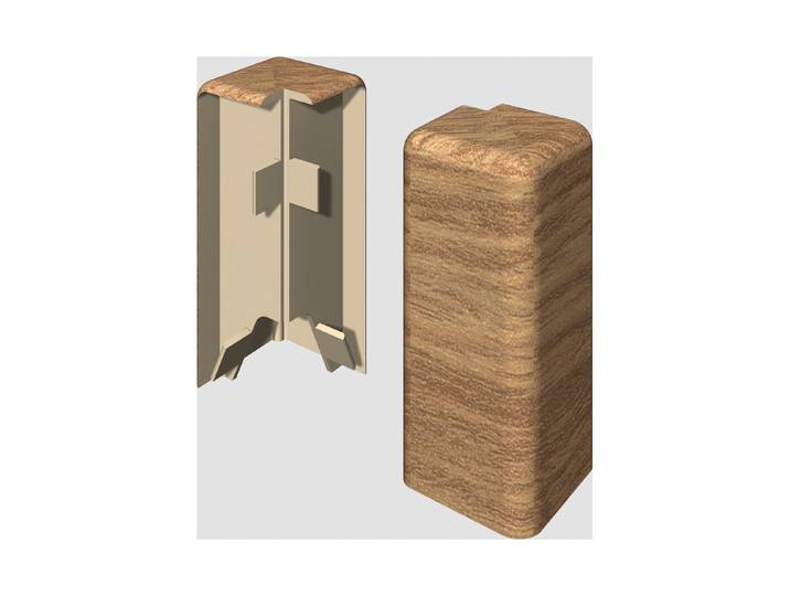 Egger Aussenecke 6 cm Eiche rotbraun neues kubisches Profil 2 Stück