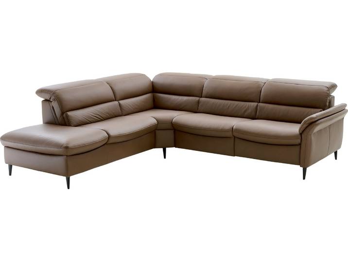 Valdera Ecksofa HEIDELBERG, braun, Leder