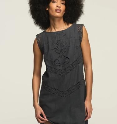 Lucky Brand Schiffli Shift Dress - Women's Clothing Dresses in Ombre Blue, Size S
