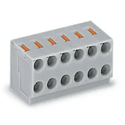 Wago 252-110 2-Leiter-Federleiste,Drücker,PUSH WIRE®,grau 252110  - 50 Stück