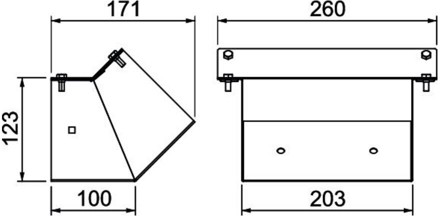 OBO Bettermann Etage steigend 171 x 158 x 260 PLMR LR 1220 A2 (7218202)
