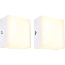 2x LED Wandleuchte Flurleuchte Touchdimmer Akkubetrieb Magnetbefestigung B 10 cm