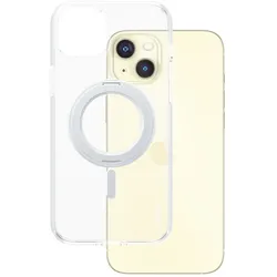 Care Case Feature Silver Kickstand&MagSafe (Apple iPhone 15 Pro Max), Smartphone Hülle, Transparent, Silber