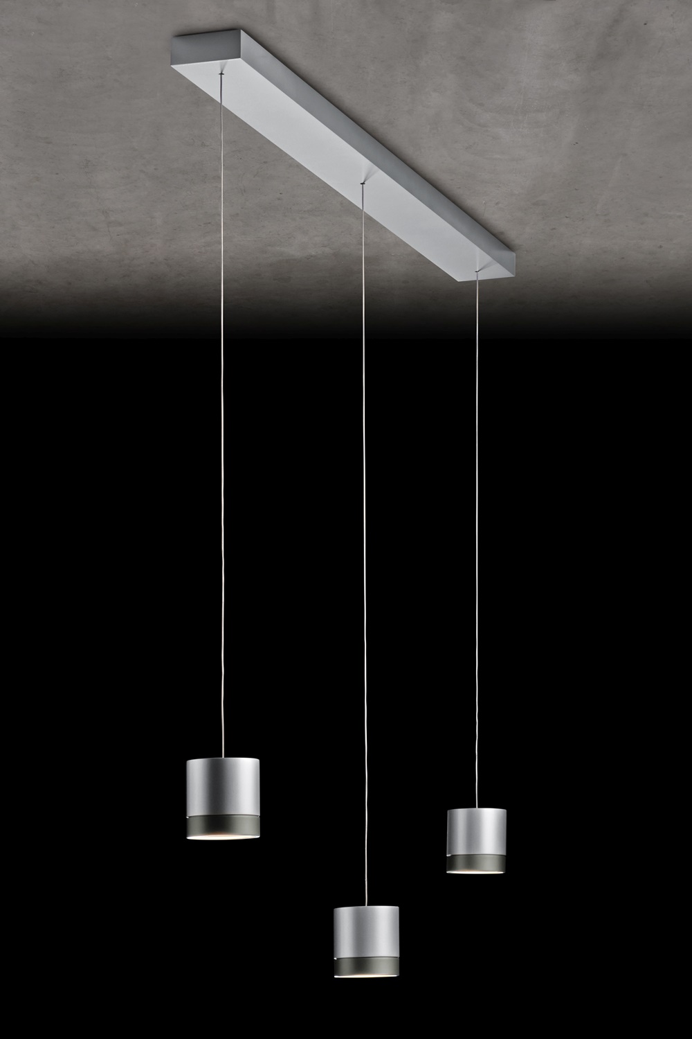 Holtkötter ALU 3er-LED-Pendelleuchte AURA 2023-3-79 4251322751453