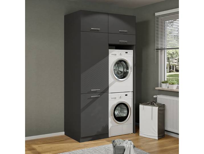 Set de buanderie S 238cm Gris/Anthracite