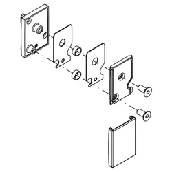 HSK Ersatzteile Laufschienenbefestigung Seitenwand, Chrom, E88308-41 E88308-41