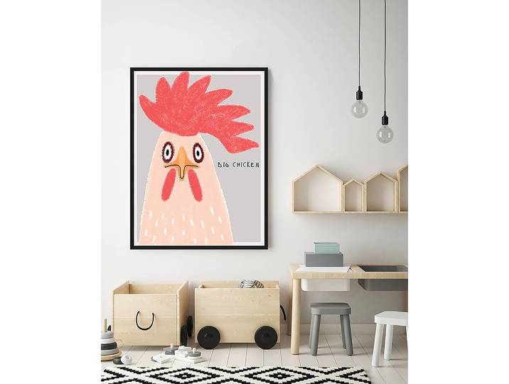 Bild Big Chicken 63 x 83cm Multicolor