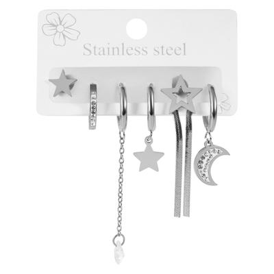 Kettenanhänger ADELIA´S "Anhänger – Anhänger aus Edelstahl mit Strass Steinchen", silber, Schmuckanhänger, Damen, Edelstahl, Kettenanhänger, Ideal als Geschenk zum Muttertag