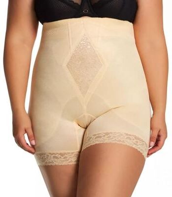 Plus Size Women's High Waist Long Leg Shaper 6206 by Rago in Beige (Size 8X)