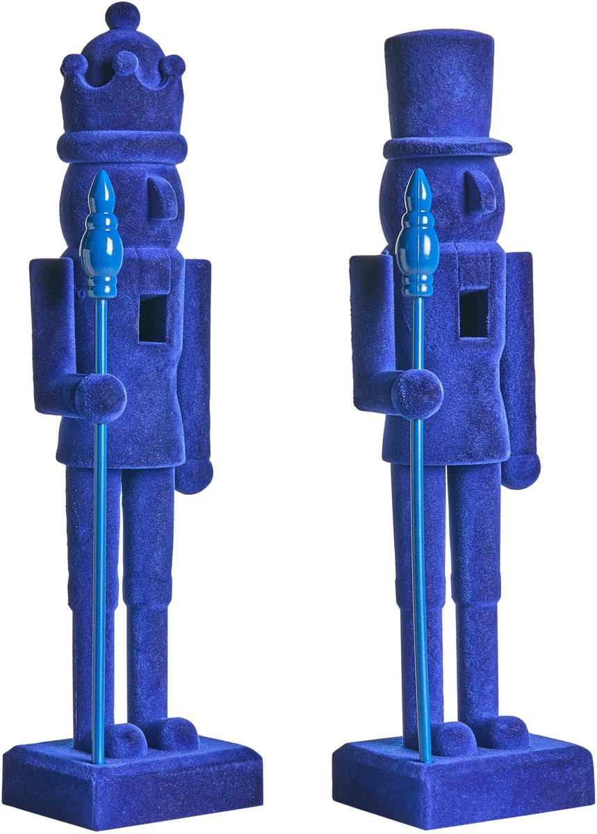Beliani Decofiguur Kerstdecoratie Blauw