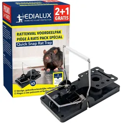 Edialux, Tierfalle, Quicksnap Rattenfalle, Promopack 2+1 St?ck