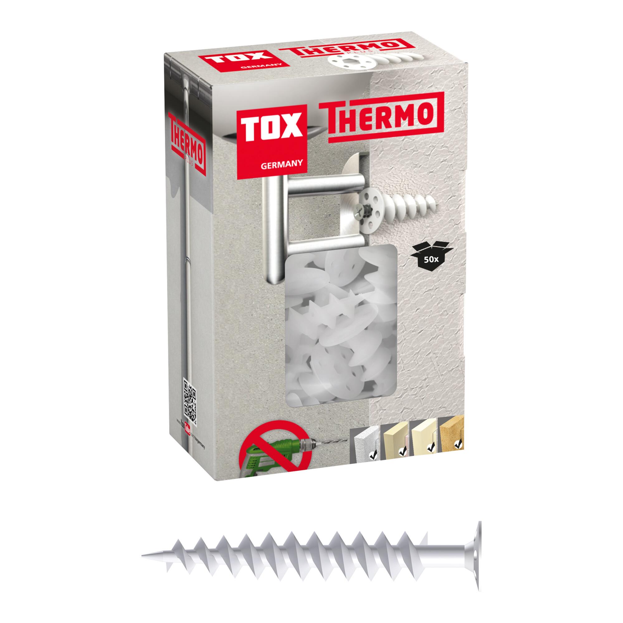 TOX Thermo Dämmstoffdübel aus Kunststoff mit Nagelschraube (50 mm Länge) für Dämmstoffplatten, 72100221 (072100221)