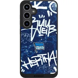 Nivocase Handyhülle für Samsung Galaxy S24+ Hülle NIVOpure Case Schwarz Graffiti Hertha BSC Offizielles (Samsung Galaxy S24+), Smartphone Hülle, Schwarz