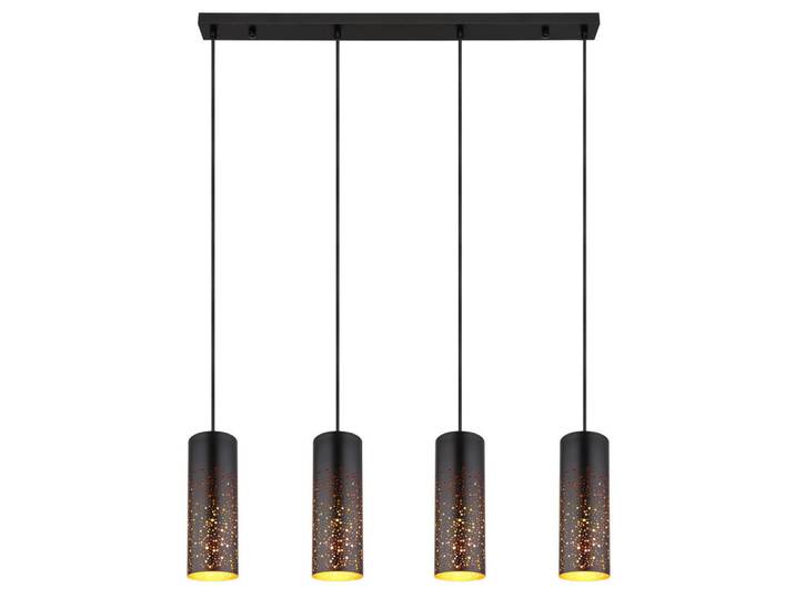 Globo Hängeleuchte, Schwarz, Goldfarben, Metall, rund, 10x150x80 cm, CE, Lampen & Leuchten, Innenbeleuchtung, Hängelampen, Pendelleuchte